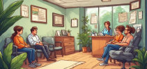Arztpraxis-Wartezimmer